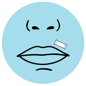 When NXP is placed under the lip